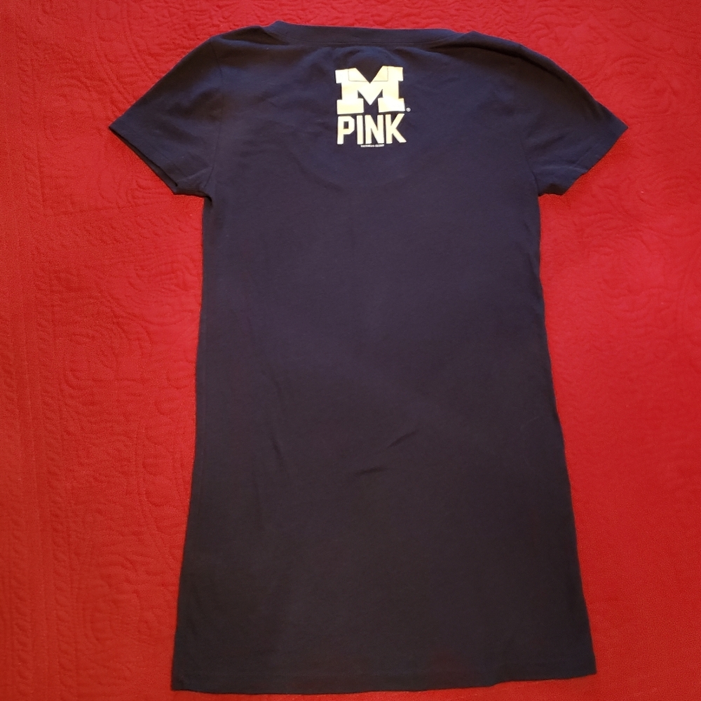 Michigan Wolverines Hail to the Victors Tee PINK - Picture 4 of 4